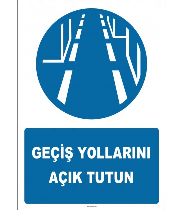 PF1029 - Geçiş Yollarını Açık Tutun