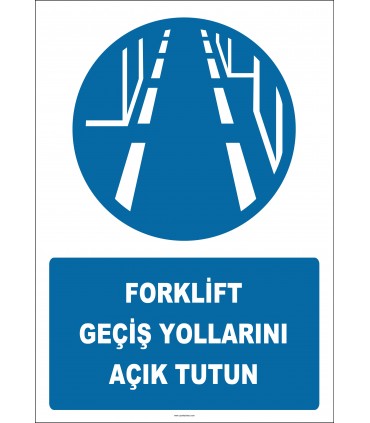 PF1030 - Forklift Geçiş Yollarını Açık Tutun