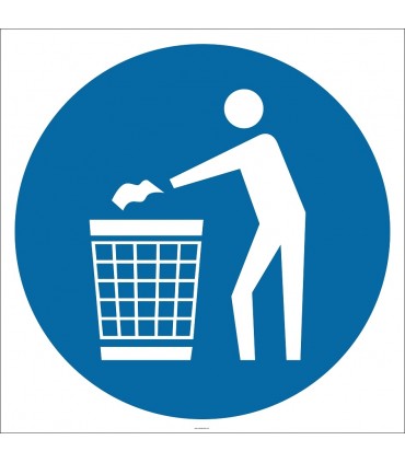 PF1002 - Çöpleri Çöp Kutusuna Atınız İşareti