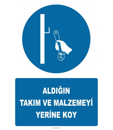 EF1037 - Aldığın takım ve malzemeyi yerine koy