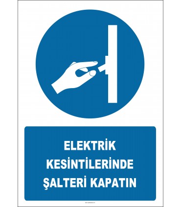 PF1060 - Elektrik Kesintilerinde Şalteri Kapatın
