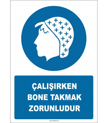 PF1073 - Çalışırken Bone Takmak Zorunludur