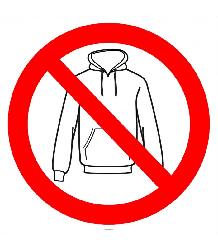 PF1014 - Günlük Kıyafet Yasaktır İşareti/Levhası/Etiketi
