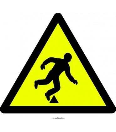 PF1080 - Dikkat! Engel Var  Tökezleme Düşme Tehlikesi İşareti