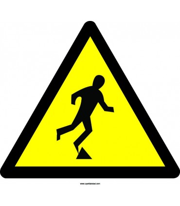 PF1081 - Dikkat! Engel Var Tökezleme Düşme Tehlikesi İşareti