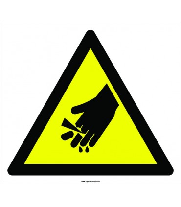 PF1085 - Dikkat! El Kesilme/YaralanmaTehlikesi İşareti