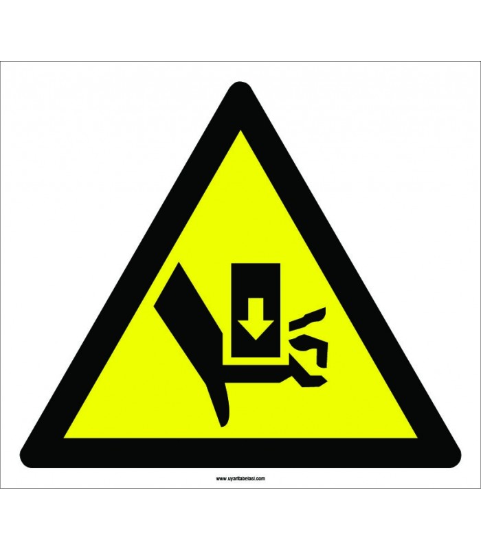 PF1090 - Dikkat! El Sıkışma/Ezilme Tehlikesi İşareti