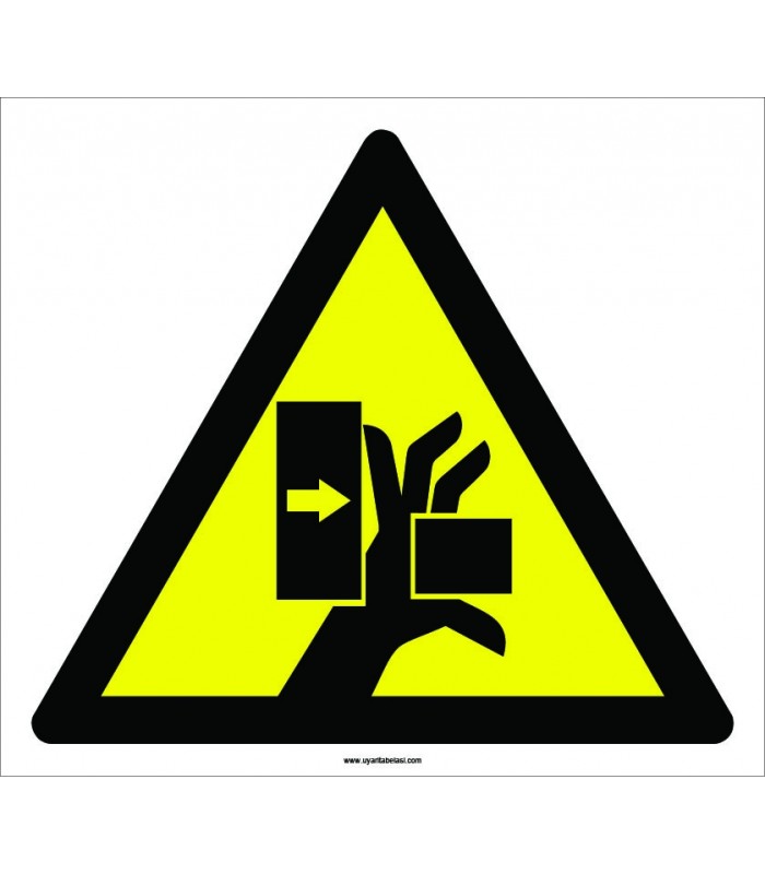 PF1094 - Dikkat! El Sıkışma/Ezilme Tehlikesi İşareti