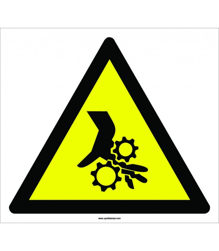 PF1154 - Dikkat! El Sıkışma/Ezilme Tehlikesi İşareti