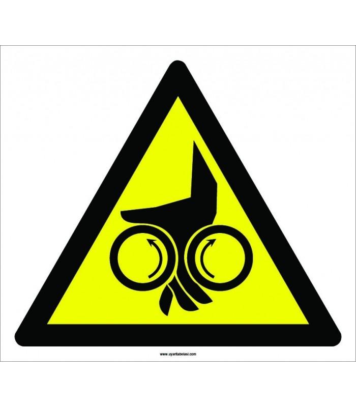 PF1156 - Dikkat! El Sıkışma/Ezilme Tehlikesi İşareti