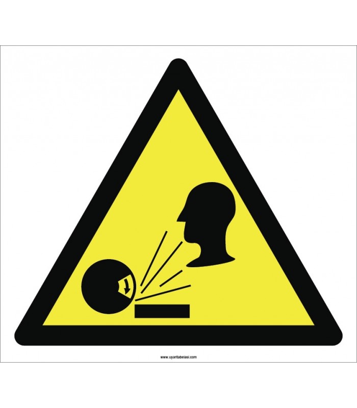 PF1022 - Dikkat! Yüze/Göze Çapak Sıçrama Tehlikesi İşareti