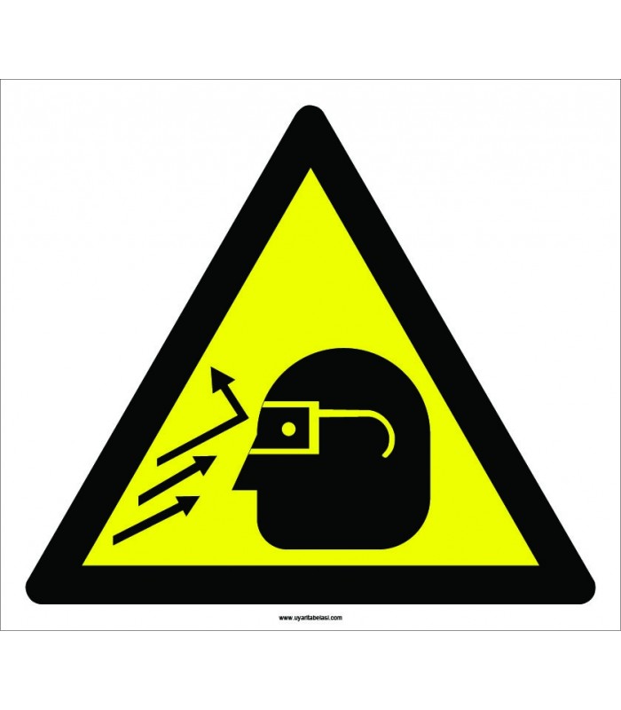 PF1106 - Dikkat! Göze Çapak Sıçrama Tehlikesi İşareti
