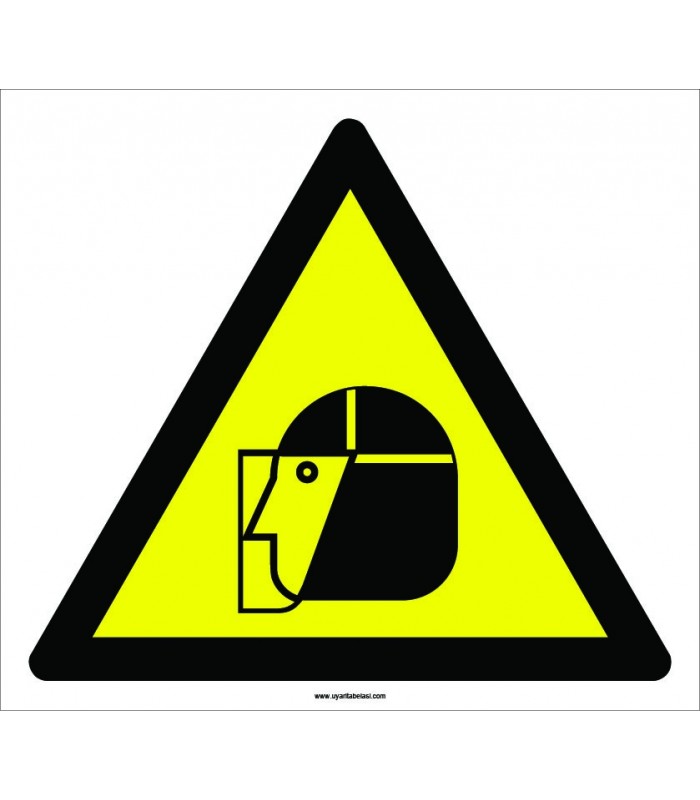 PF1108 - Dikkat! Yüz Koruma İkaz İşareti