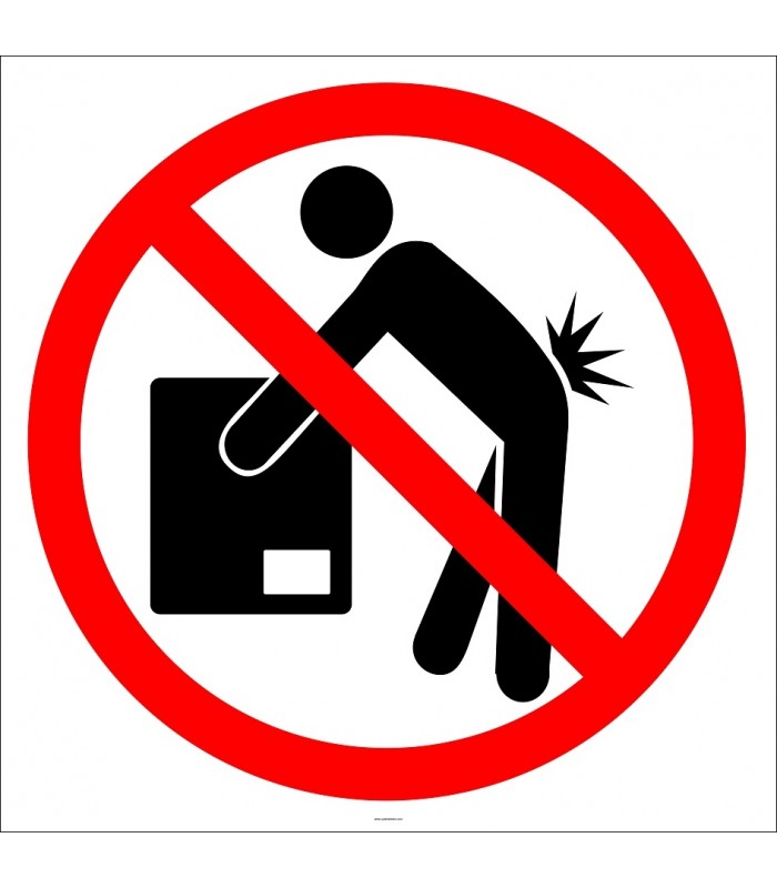 PF1112 - Ağır Yükleri Elle Taşımak Yasaktır İşareti
