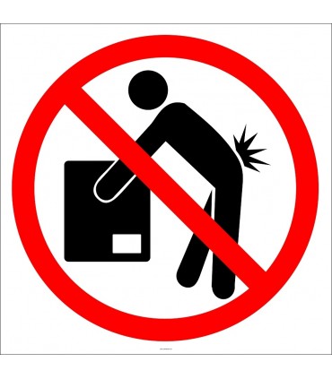 PF1112 - Ağır Yükleri Elle Taşımak Yasaktır İşareti