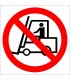 PF1114 - Forklift Giremez İşareti/Levhası/Etiketi