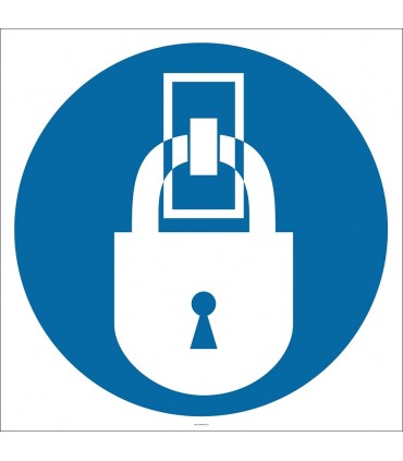 PF1128 - Kilitli Tut İşareti/Levhası/Etiketi