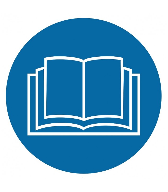 PF1132 - Kitapçığı, Rehberi, Kılavuzu Okuyun İşareti/Levhası/Etiketi