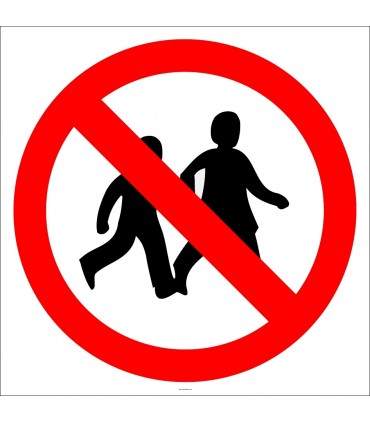 PF1164 - Çocuklar Giremez İşareti/Levhası/Etiketi