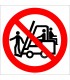 PF1165 - Forklift Üzerine Kimseyi Bindirme İşareti/Levhası/Etiketi