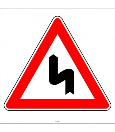 PF1213 - Sola Tehlikeli Devamlı Virajlar Trafik Levhası