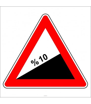 PF1221 - Tehlikeli Eğim (Çıkış) Trafik Levhası