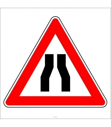 PF1223 - Her İki Taraftan Daralan Kaplama (Yol) Trafik Levhası