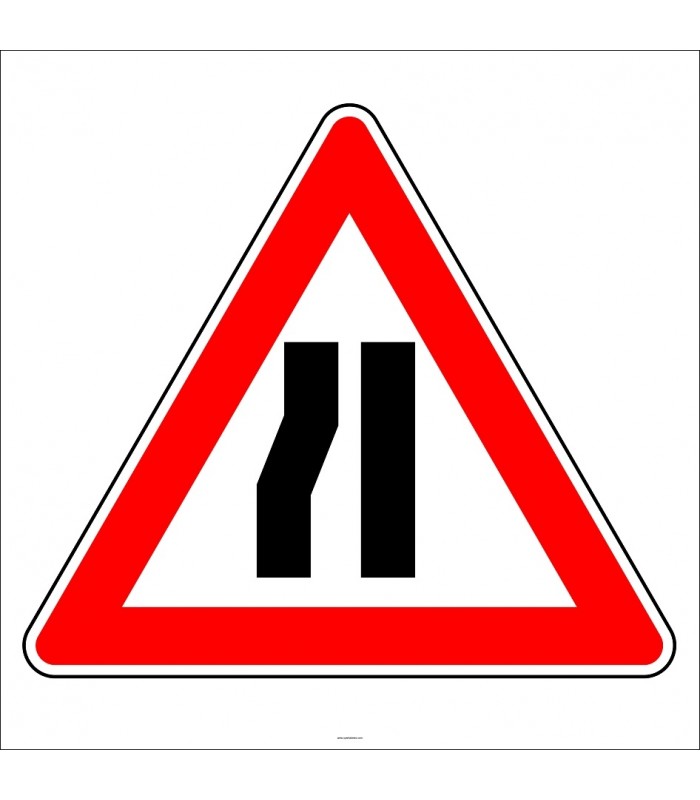 PF1225 - Soldan Daralan Kaplama (Yol) Trafik Levhası