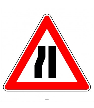 PF1225 - Soldan Daralan Kaplama (Yol) Trafik Levhası