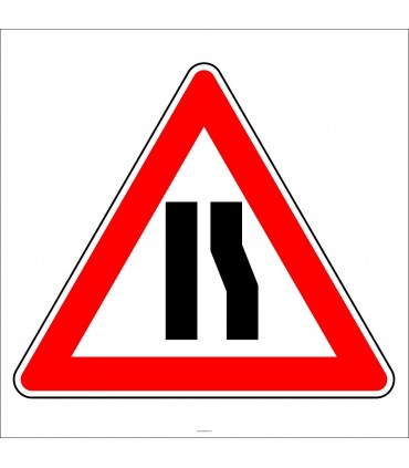 PF1227 - Sağdan Daralan Kaplama (Yol) Trafik Levhası