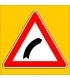 PF1208 - Sağa Tehlikeli Viraj Levhası/Etiketi