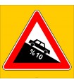 PF1216 - Tehlikeli Eğim (İniş) Trafik Levhası