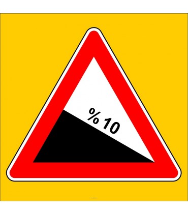 PF1218 - Tehlikeli Eğim (İniş) Trafik Levhası