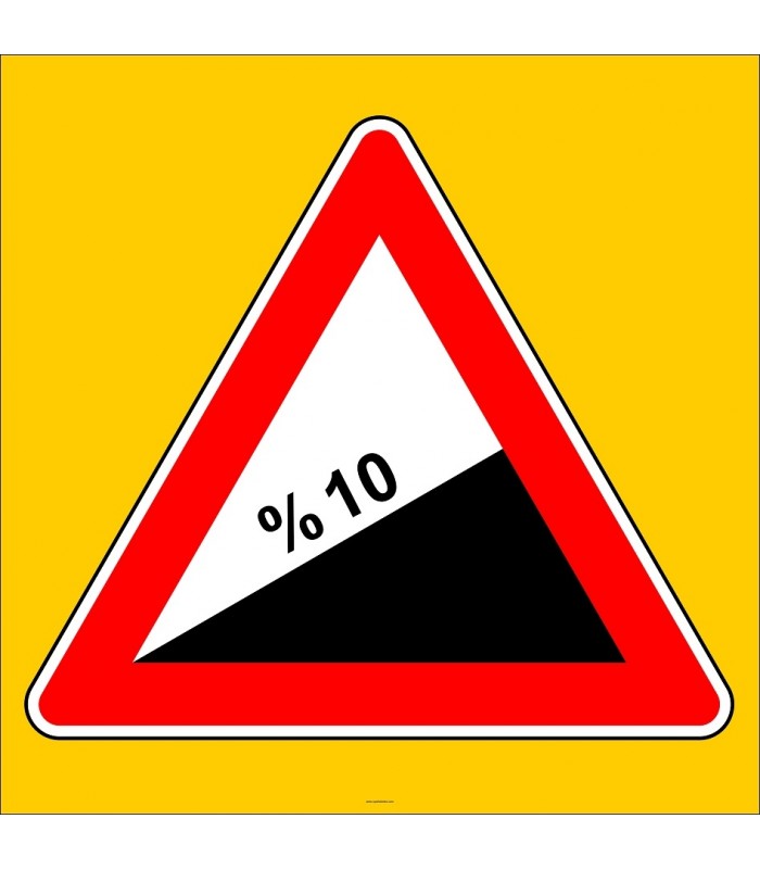 PF1222 - Tehlikeli Eğim (Çıkış) Trafik Levhası