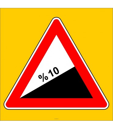 PF1222 - Tehlikeli Eğim (Çıkış) Trafik Levhası