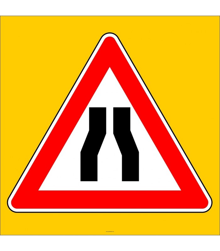 PF1224 - Her İki Taraftan Daralan Kaplama (Yol) Trafik Levhası