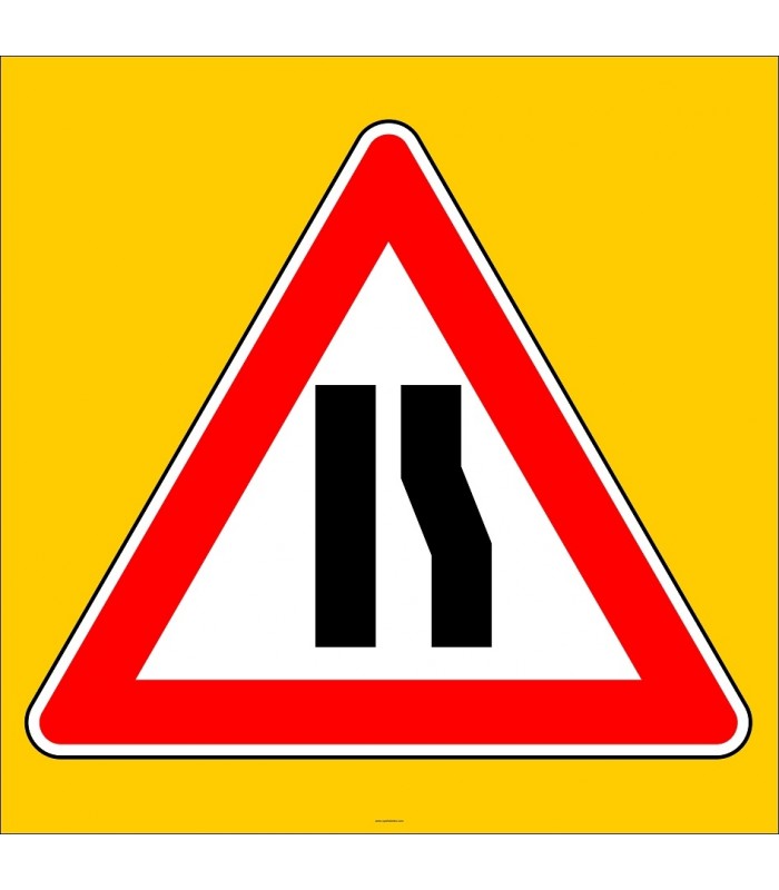 PF1228 - Sağdan Daralan Kaplama (Yol) Trafik Levhası