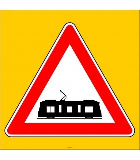 PF1297 - Tramvay Hattı İle Oluşan Kavşak Trafik Levhası