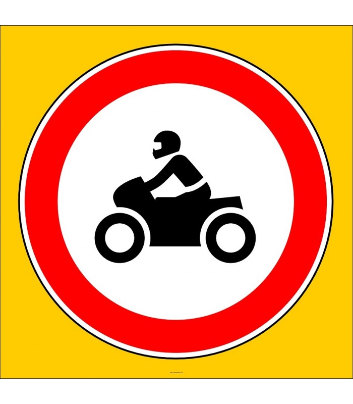 PF1307 - Motosiklet Giremez Trafik Levhası