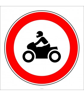 PF1308 - Motosiklet Giremez Trafik Levhası