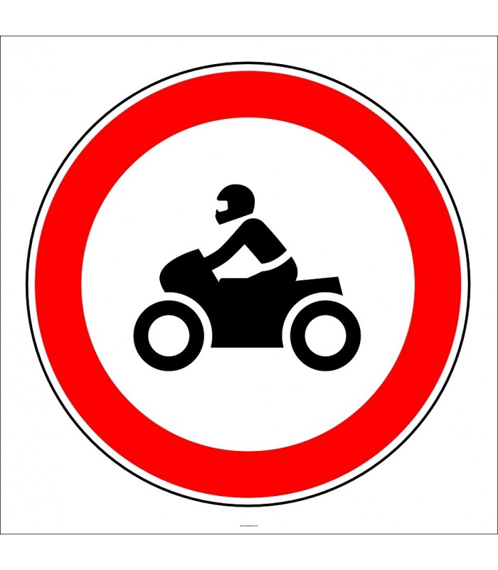 PF1308 - Motosiklet Giremez Trafik Levhası
