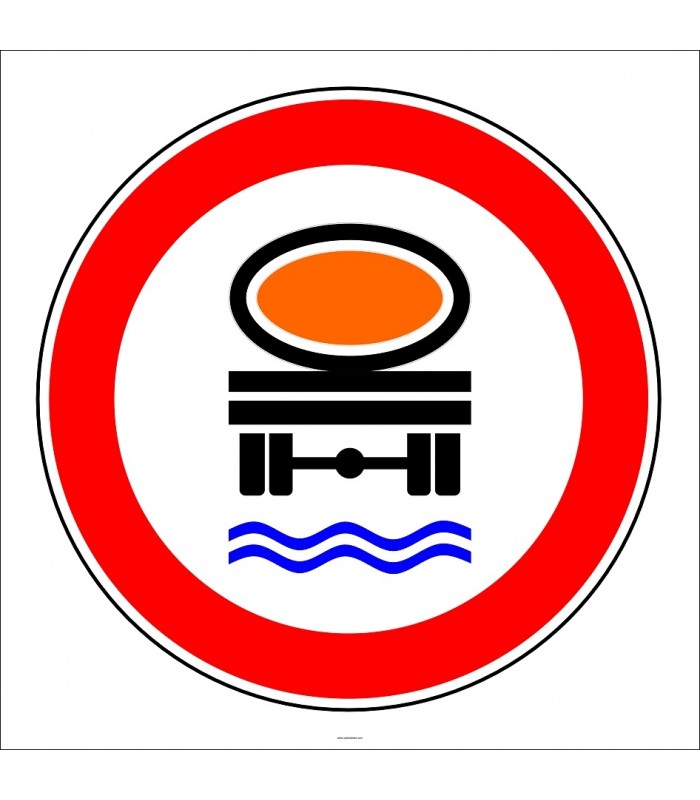 PF1334 - Belirli Miktarlardan Fazla Su Kirletici Madde Taşıyan Taşıt Giremez Trafik Levhası