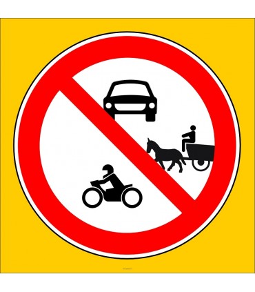 PF1337 - Taşıt Giremez Trafik Levhası