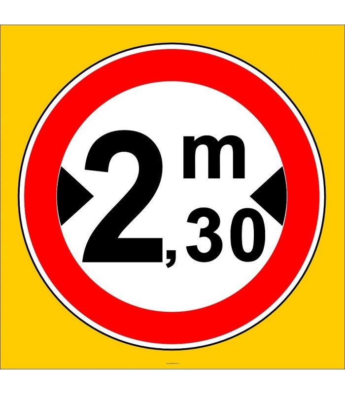 PF1339 - Genişliği X Metreden (Bize Bildirin) Fazla Olan Taşıt Giremez Trafik Levhası