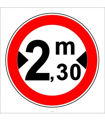 PF1340 - Genişliği X Metreden (Bize Bildirin) Fazla Olan Taşıt Giremez Trafik Levhası