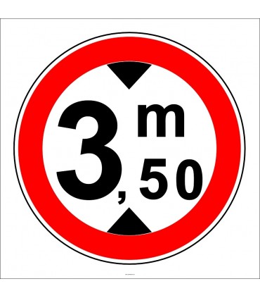 PF1341 - Yüksekliği X Metreden (Bize Bildirin) Fazla Olan Taşıt Giremez Trafik Levhası