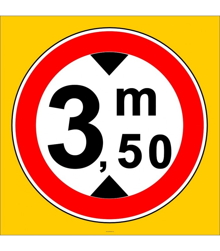 PF1342 - Yüksekliği X Metreden (Bize Bildirin) Fazla Olan Taşıt Giremez Trafik Levhası