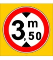 PF1342 - Yüksekliği X Metreden (Bize Bildirin) Fazla Olan Taşıt Giremez Trafik Levhası