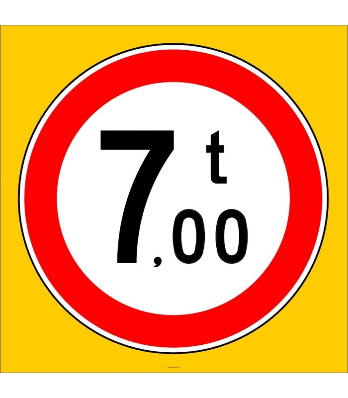 PF1347 - Yüklü Ağırlığı X Tondan (Bize Bildirin) Fazla Olan Taşıt Giremez Trafik Levhası