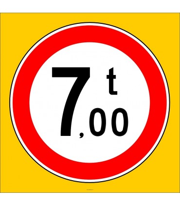 PF1347 - Yüklü Ağırlığı X Tondan (Bize Bildirin) Fazla Olan Taşıt Giremez Trafik Levhası